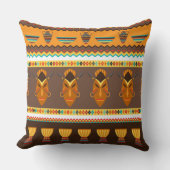 アフリカの部族のマスクパターンのホームデカール枕 クッション (正面)