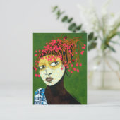 アフリカの部族の女の子 – -オリジナルコラージュポートレート ポストカード (スタンド正面)