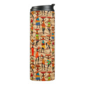 アフリカの部族の女性パターン タンブラー (回転左)