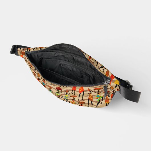 アフリカの部族の女性パターン ファニーパック (見開き)