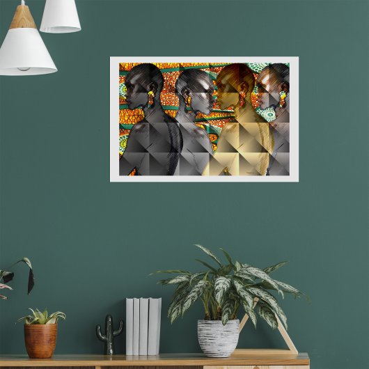 アフリカの部族の女性 ポスター