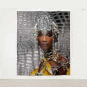 アフリカの部族の女王 タペストリー (正面)