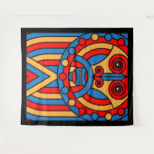 アフリカの部族の戦士 タペストリー (正面(横))