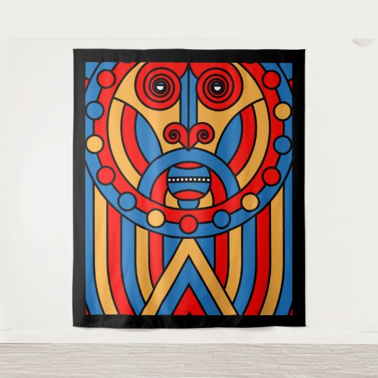 アフリカの部族の戦士 タペストリー (正面)