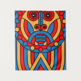 アフリカの部族の戦士 タペストリー