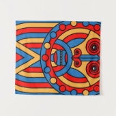 アフリカの部族の戦士 タペストリー (正面(横))