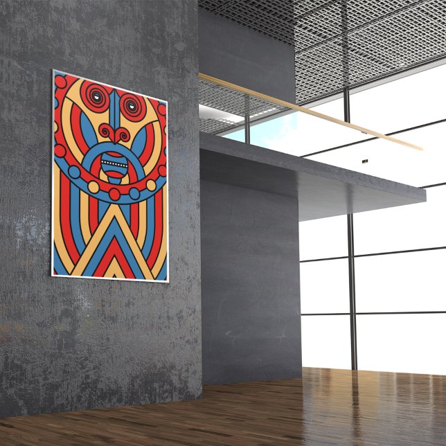 アフリカの部族の戦士 メタルプリント (クリエイターアップロード済み)