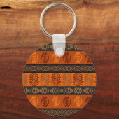 アフリカの部族の民族柄。アディンクラのシンボル。 キーホルダー (正面)