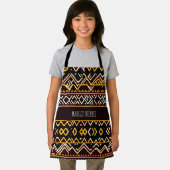 アフリカの部族の縁取り黄色アイソメパターン エプロン (インサイチュ)