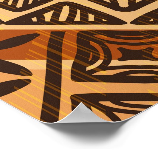 アフリカの部族の織物:民族スタイル。 ポスター (角)