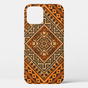 アフリカの部族の織物:民族スタイル。 iPhone 12ケース