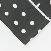 アフリカの部族アート：幾何学白黒 フリースブランケット (角)