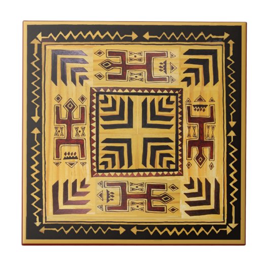 アフリカの部族スピリッツ タイル (正面)