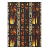 アフリカの部族タペストリーのモチーフ テーブルクロス (正面)