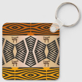 アフリカの部族パターンのキーチェーン キーホルダー (裏面)
