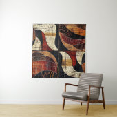 アフリカの部族パターンアートタペストリー タペストリー (インサイチュ(横))