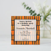 アフリカの部族パターンパーティー 招待状 (スタンド正面)