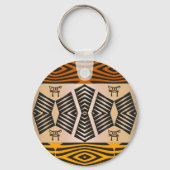 アフリカの部族パターン キーホルダー (正面)