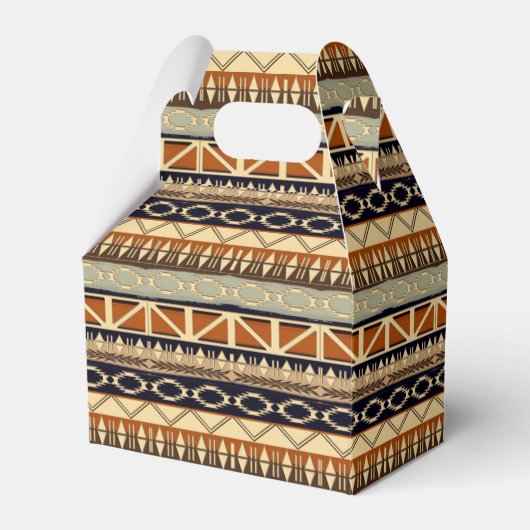 アフリカの部族パターン フェイバーボックス (正面サイド)