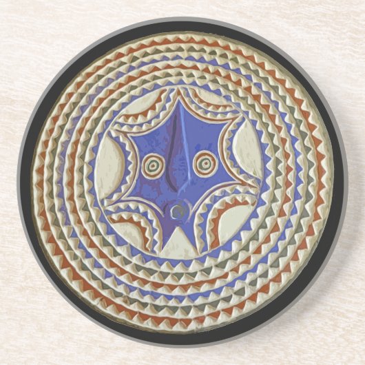 アフリカの部族マスク コースター (正面)