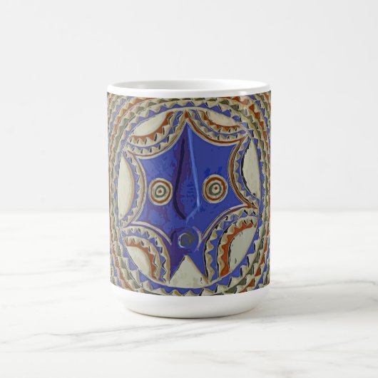 アフリカの部族マスク コーヒーマグカップ (中央)