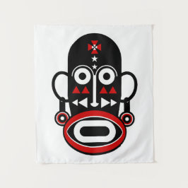 アフリカの部族マスク タペストリー