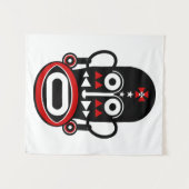 アフリカの部族マスク タペストリー (正面(横))