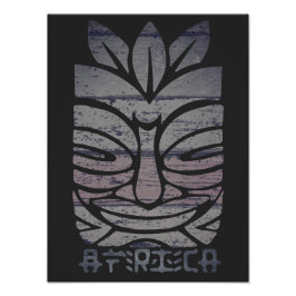 アフリカの部族マスク フォトプリント           