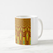 アフリカの部族モチーフ コーヒーマグカップ (正面右)