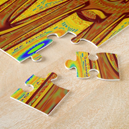 アフリカの部族モチーフ ジグソーパズル (側面)