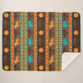 アフリカの部族動物のパターン シェルパブランケット (正面(横))