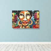 アフリカの部族女性 キャンバスプリント (インサイチュ (ウッドフロア))