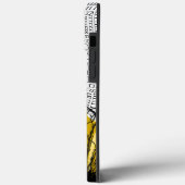 アフリカの部族広場と抽象芸術黄色の花 Case-Mate iPhoneケース (裏面 / 左)