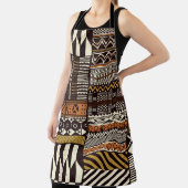 アフリカの部族生地、抽象芸術ヴィンテージ。 エプロン (インサイチュ)