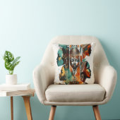 アフリカの部族絵画女性のアーコンテンポラリート クッション (椅子)