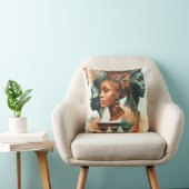 アフリカの部族絵画女性のアーコンテンポラリート クッション (椅子)