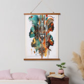 アフリカの部族絵画女性のアーコンテンポラリート 吊り下げ型タペストリー (寝室)