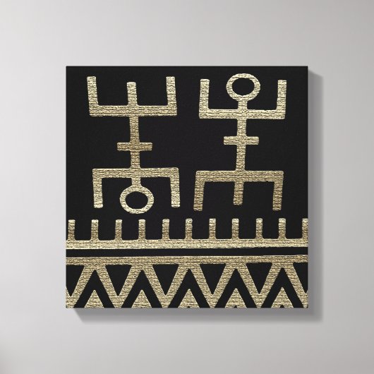 アフリカの部族舞踊 キャンバスプリント (正面)