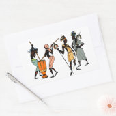 アフリカの部族芸術のシール 長方形シール (封筒)