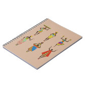 アフリカの部族芸術レディースカラフル民族ファッション ノートブック (左側)