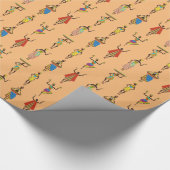 アフリカの部族芸術レディースカラフル民族ファッション ラッピングペーパー (角)