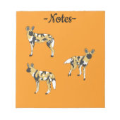 アフリカの野犬 ノートパッド (正面)