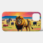 「アフリカの野生の国王陛下」 Case-Mate iPhoneケース (裏面 (横))