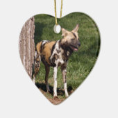 アフリカの野生の犬のクリスマスのオーナメント セラミックオーナメント (左)