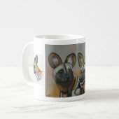 アフリカの野生の犬のマグ コーヒーマグカップ (正面左)