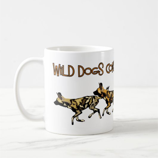 アフリカの野生の犬の保存のプロジェクトのマグ コーヒーマグカップ (左)