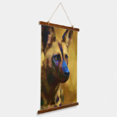 アフリカの野生の犬を愛する 吊り下げ型タペストリー (傾斜あり)