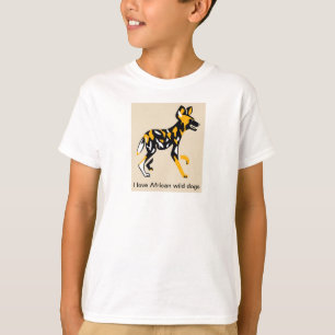 アフリカの野生の犬 – 絵を描犬 – アニムルグラフィック Tシャツ
