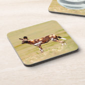 アフリカの野生の犬(Lycaon Pictus) コースター (左側)