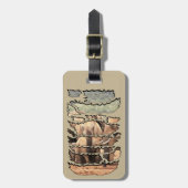 アフリカの野生動物が象のボディガードを引き裂いた ラゲッジタグ (正面縦)